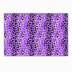 Purple Leopard  Postcard 4 x 6  (pkg Of 10) by DinkovaArt