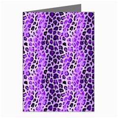 Purple Leopard  Greeting Cards (pkg Of 8)