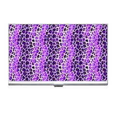 Purple Leopard  Business Card Holder by DinkovaArt