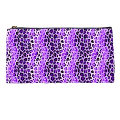 Purple Leopard  Pencil Case by DinkovaArt