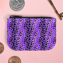 Purple Leopard  Mini Coin Purse by DinkovaArt