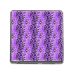 Purple Leopard  Memory Card Reader (square 5 Slot) by DinkovaArt