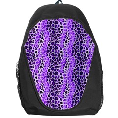 Purple Leopard  Backpack Bag by DinkovaArt