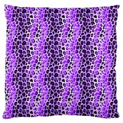 Purple Leopard  Standard Premium Plush Fleece Cushion Case (two Sides)