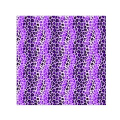 Purple Leopard  Square Satin Scarf (30  X 30 ) by DinkovaArt