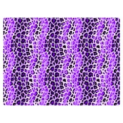 Purple Leopard  One Side Premium Plush Fleece Blanket (extra Small) by DinkovaArt