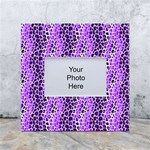 Purple Leopard  White Box Photo Frame 4  x 6  Front