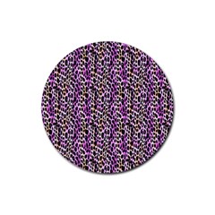 Leopard Rubber Round Coaster (4 Pack) by DinkovaArt