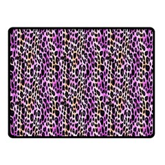 Leopard One Side Fleece Blanket (small) by DinkovaArt