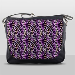 Leopard Messenger Bag by DinkovaArt