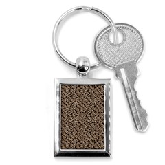 Purple Leopard 05 Key Chain (rectangle) by DinkovaArt