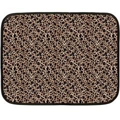 Purple Leopard 05 Fleece Blanket (mini) by DinkovaArt