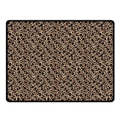 Purple Leopard 05 Fleece Blanket (small) by DinkovaArt