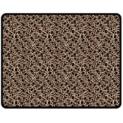 Purple Leopard 05 Fleece Blanket (medium) by DinkovaArt