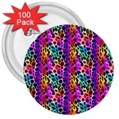 Rainbow Leopard 3  Buttons (100 Pack)  by DinkovaArt