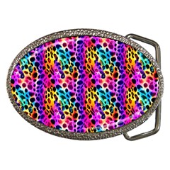 Rainbow Leopard Belt Buckles by DinkovaArt