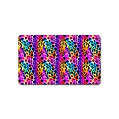 Rainbow Leopard Magnet (name Card) by DinkovaArt