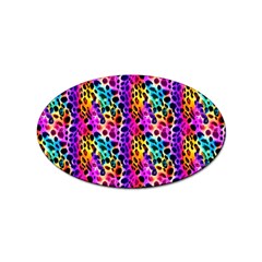 Rainbow Leopard Sticker Oval (100 Pack) by DinkovaArt