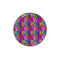 Rainbow Leopard Hat Clip Ball Marker by DinkovaArt