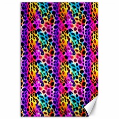 Rainbow Leopard Canvas 20  X 30  by DinkovaArt