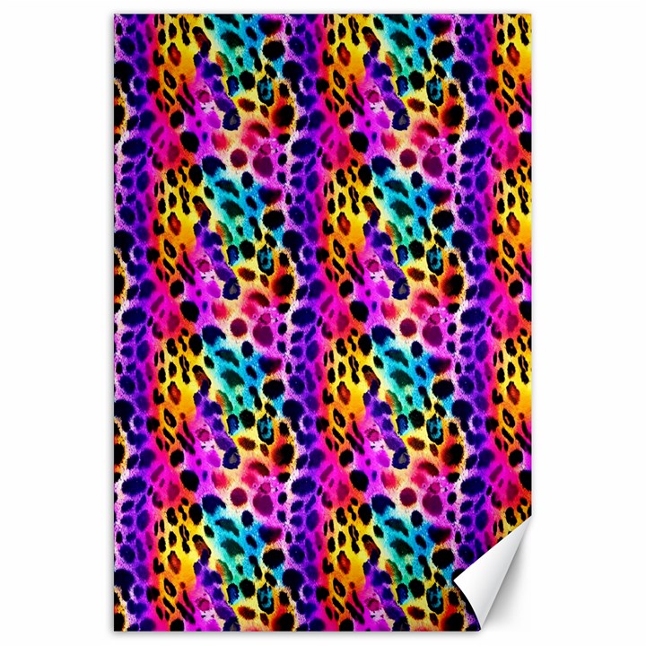 Rainbow Leopard Canvas 20  x 30 