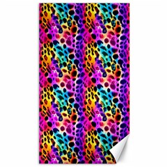 Rainbow Leopard Canvas 40  X 72  by DinkovaArt