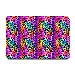 Rainbow Leopard Small Doormat by DinkovaArt