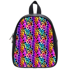 Rainbow Leopard School Bag (small) by DinkovaArt