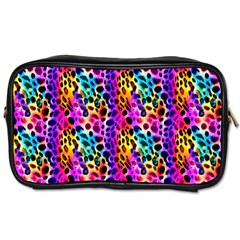 Rainbow Leopard Toiletries Bag (two Sides) by DinkovaArt