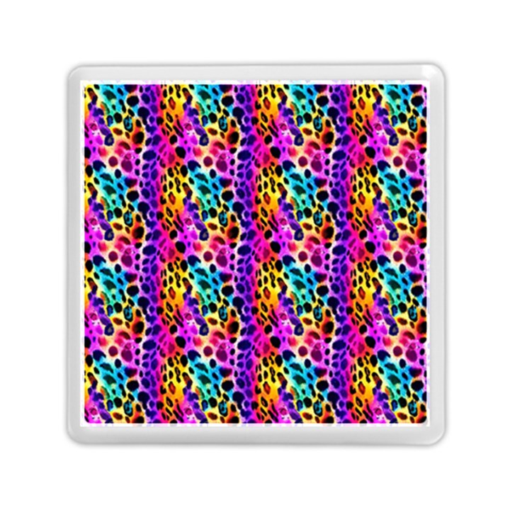 Rainbow Leopard Memory Card Reader (Square)