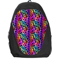 Rainbow Leopard Backpack Bag by DinkovaArt