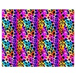 Rainbow Leopard Premium Plush Fleece Blanket (Medium) 60 x50  Blanket Back