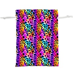 Rainbow Leopard Lightweight Drawstring Pouch (xl) by DinkovaArt