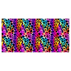 Rainbow Leopard Banner And Sign 8  X 4  by DinkovaArt