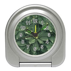 Leaves Closeup Background Photo1 Travel Alarm Clock by dflcprintsclothing