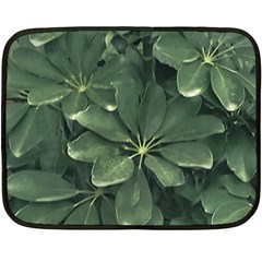 Leaves Closeup Background Photo1 One Side Fleece Blanket (mini) by dflcprintsclothing