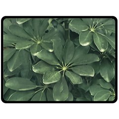 Leaves Closeup Background Photo1 One Side Fleece Blanket (large) by dflcprintsclothing