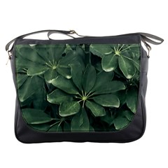 Leaves Closeup Background Photo1 Messenger Bag by dflcprintsclothing