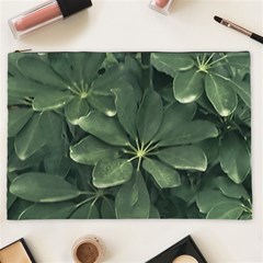 Leaves Closeup Background Photo1 Cosmetic Bag (xxl) by dflcprintsclothing