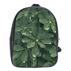 Leaves Closeup Background Photo1 School Bag (xl)