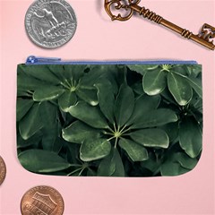 Leaves Closeup Background Photo1 Large Coin Purse by dflcprintsclothing