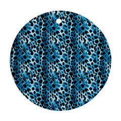 Blue Leopard Ornament (round)