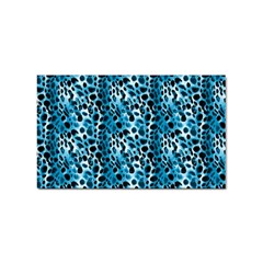 Blue Leopard Sticker (rectangular) by DinkovaArt