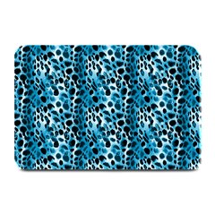 Blue Leopard Plate Mats by DinkovaArt