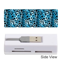 Blue Leopard Memory Card Reader (stick) by DinkovaArt