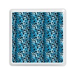 Blue Leopard Memory Card Reader (Square) Front