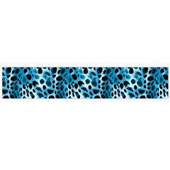 Blue Leopard Large Premium Plush Fleece Scarf  by DinkovaArt