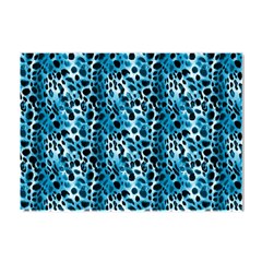 Blue Leopard Crystal Sticker (a4) by DinkovaArt