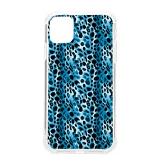 Blue Leopard Iphone 11 Tpu Uv Print Case by DinkovaArt