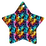 Rainbow Leopard 2 Star Ornament (Two Sides) Front